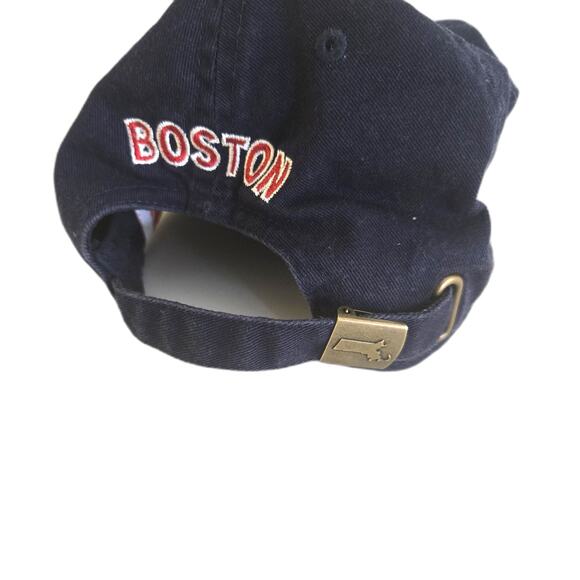 Bay State Apparel B Boston Baseball Hat Cap Navy Red - Picture 4 of 5